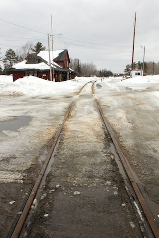 Rail tracks through Jackman, Maine Rail tracks through Jackman, Maine