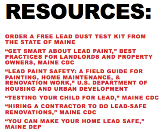 Graphic about lead safety