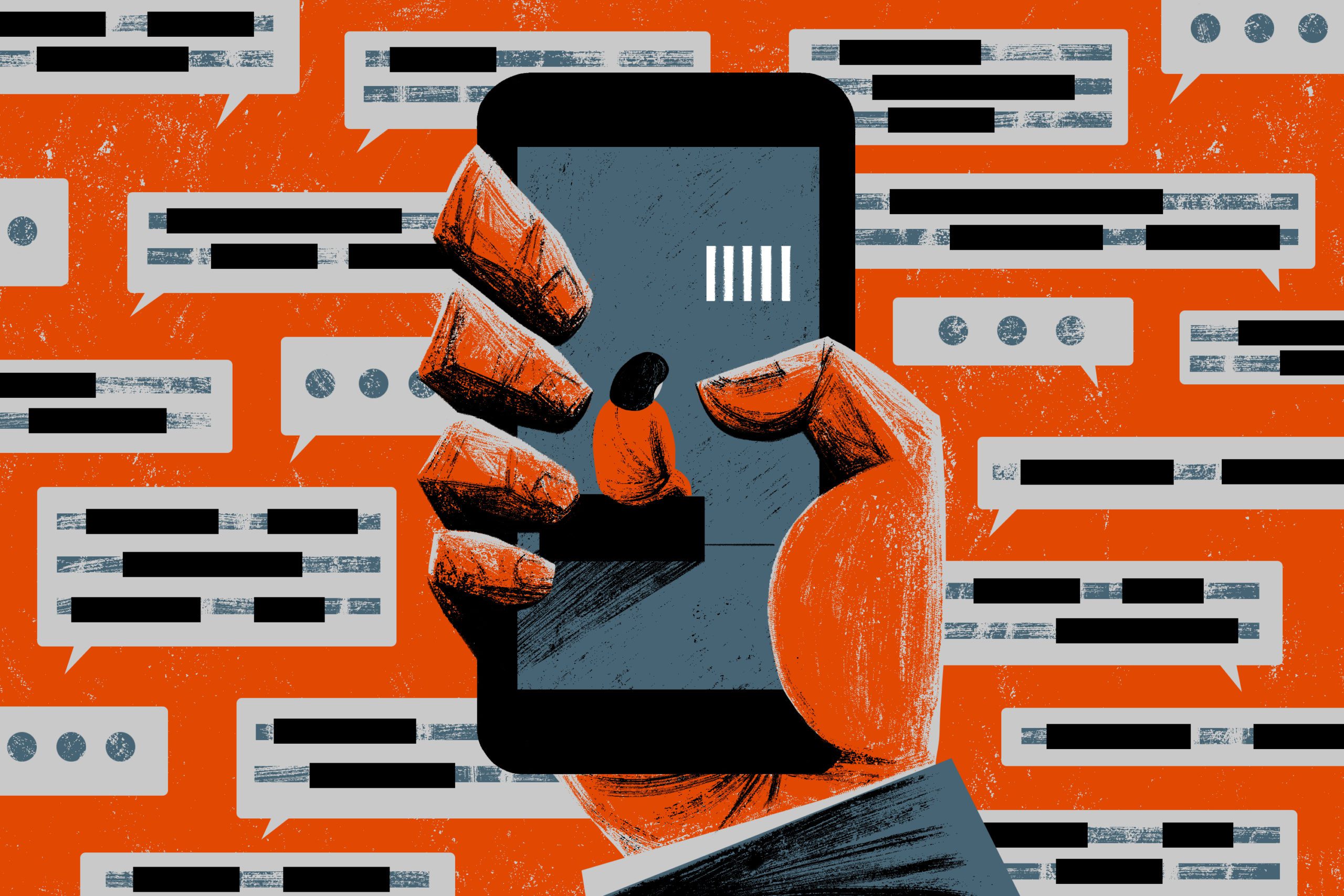 She was afraid of her lawyer. Then the text messages started.