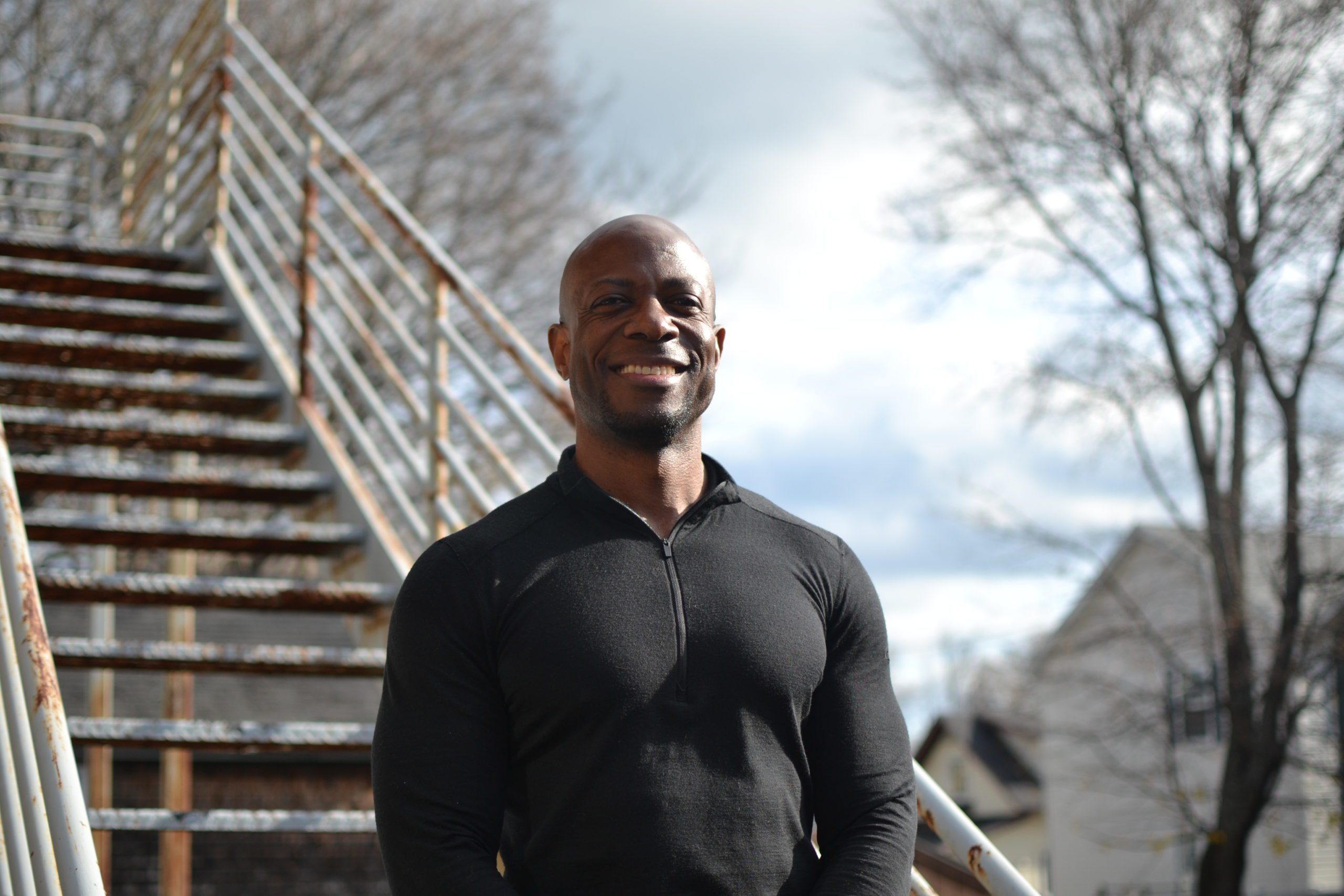 Bar Harbor personal trainer Jacques Newell Taylor gained five clients after he registered his business, The Exercise Design Lab, on the Black Owned Maine online directory. Photo by Jordan Bailey.