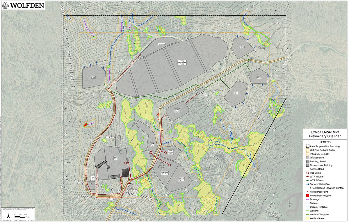 Wolfden metal mine land use proposal map small