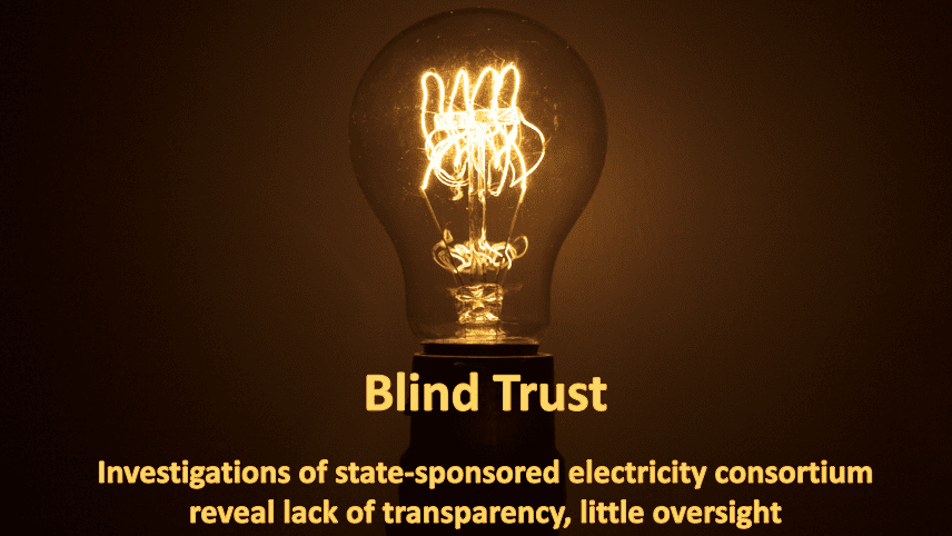 Light bulb image with Blind Trust text