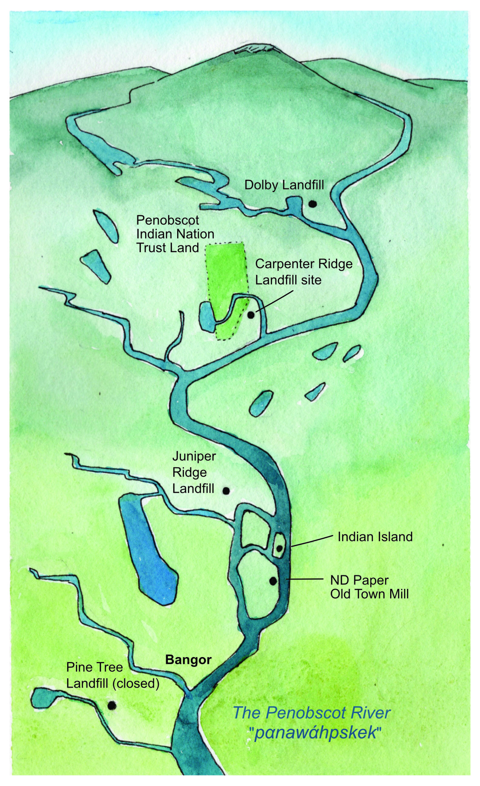 Map of the Penobscot River area