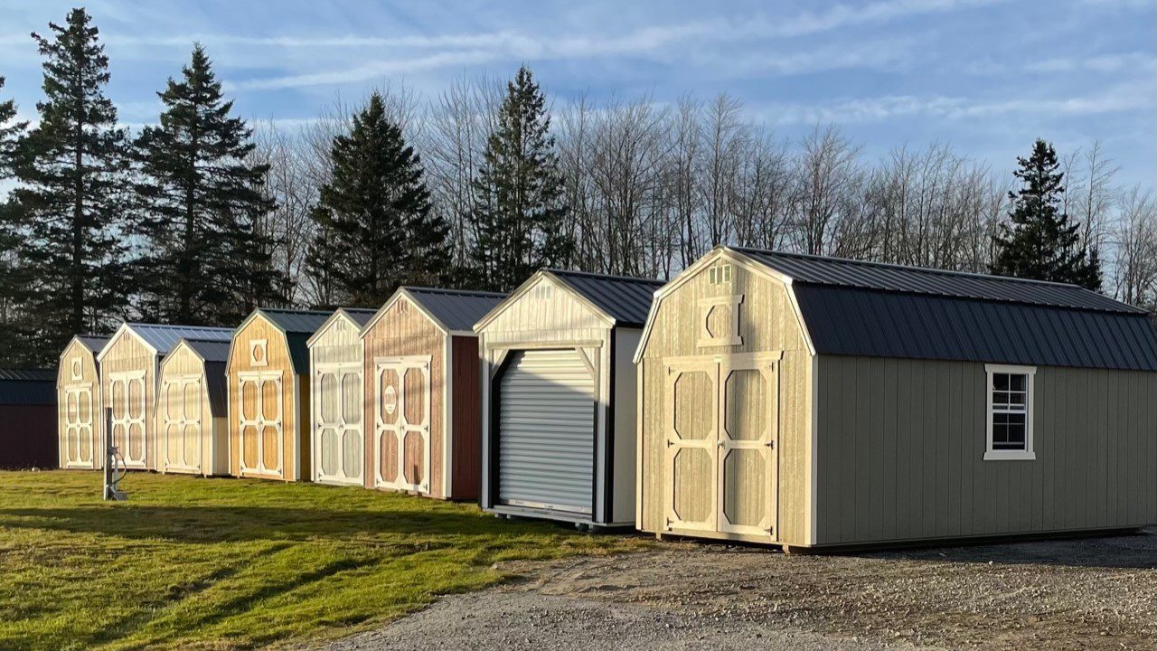 A row of sheds